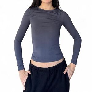 Princess Polly Gray Long Sleeve Women's Top